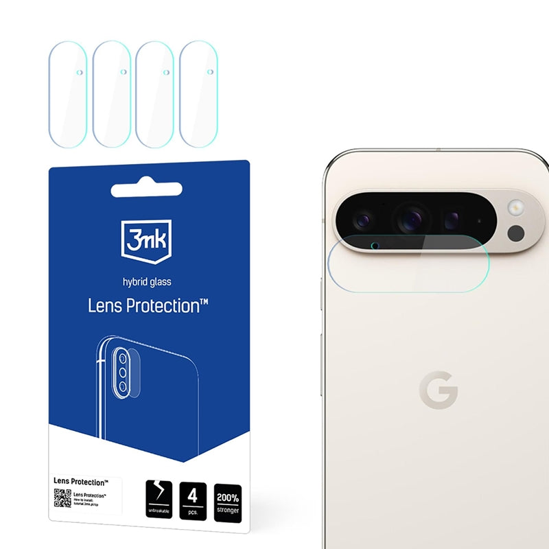 3mk objektyvo apsauga – fotoaparato objektyvo stiklas, skirtas „Google Pixel 9 Pro XL“ (4 rinkiniai)
