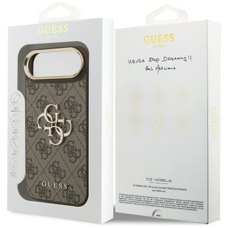 Guess 4G Big 4G Classic Logo dėklas iPhone Air (ruda / auksas)