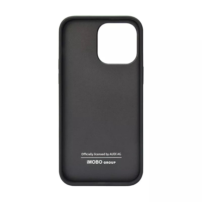 Audi natūralios odos dėklas Apple iPhone 14 Pro Max (Juodas)