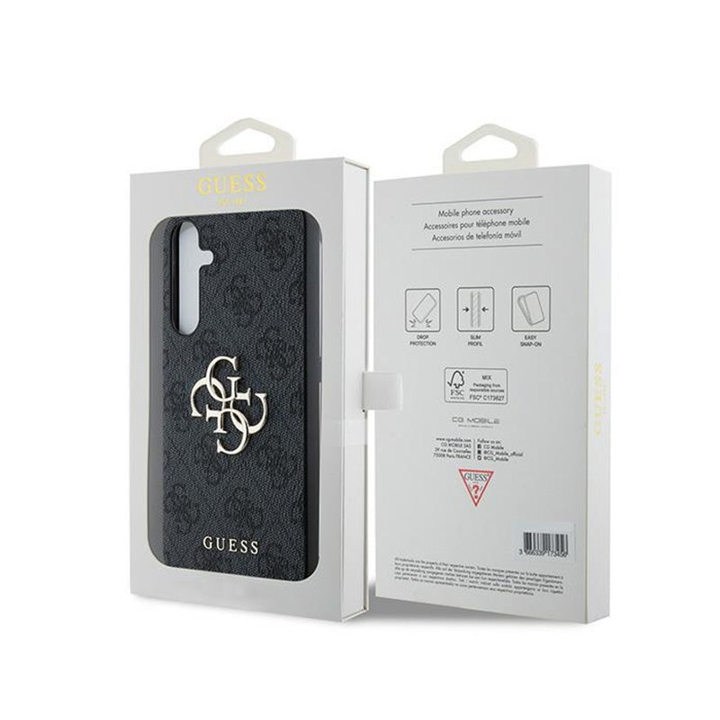 Guess 4G Big Metal Logo - dėklas Samsung Galaxy A35 5G (juodas)