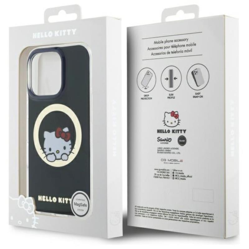Hello Kitty IML Sweet Kitty MagSafe – dėklas iPhone 16 Pro (juodas)