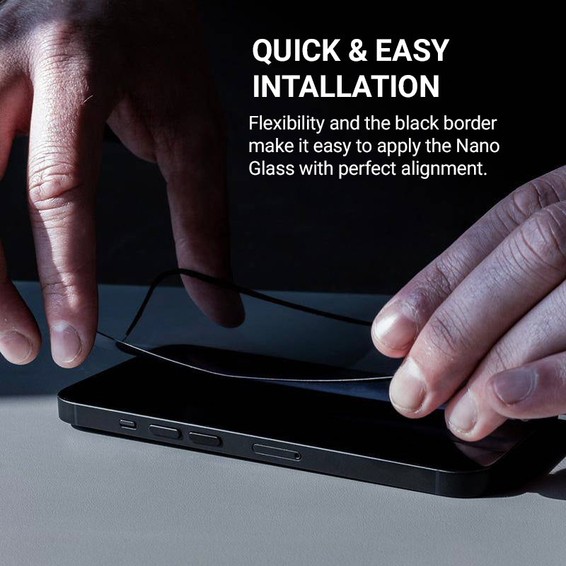 Crong Nano Glass - Sudenimui atsparus hibridinis stiklas iPhone 16 Plus / iPhone 15 Plus