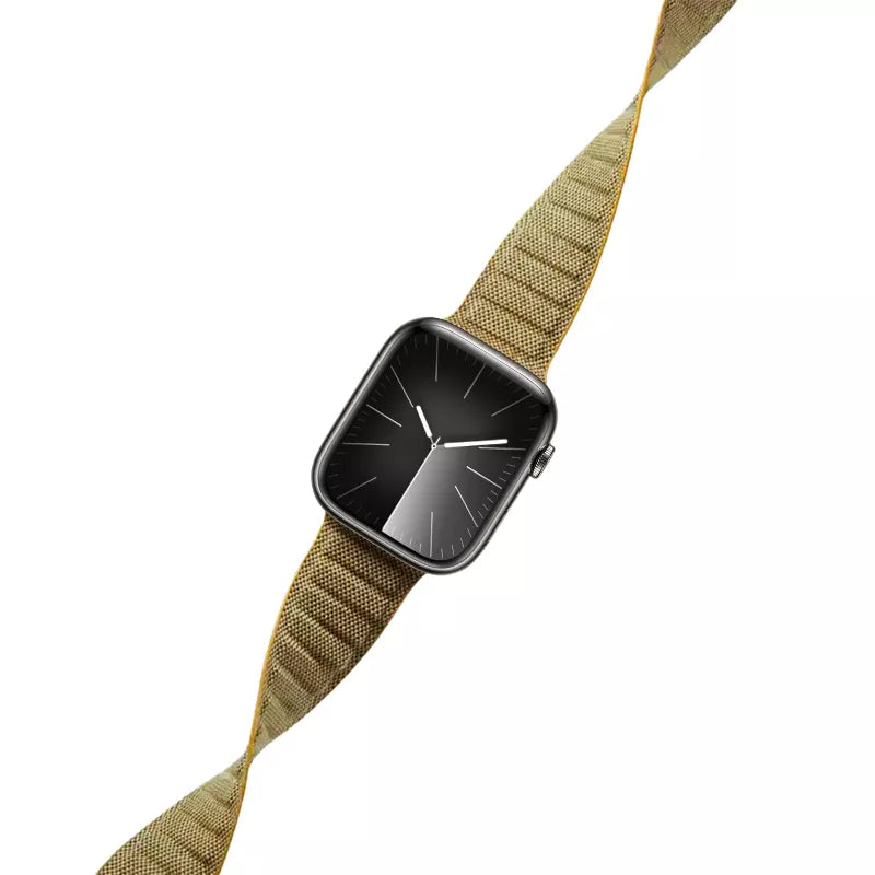 Crong Melange – Magnetinis dirželis Apple Watch 38/40/41/42 mm (geltonas melange)