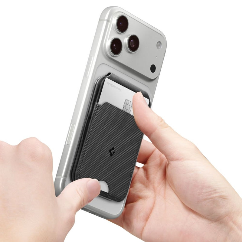 Spigen S314-2 Slim Fold Tripod MagSafe - Magnetinė piniginė su stovo funkcija (juoda)