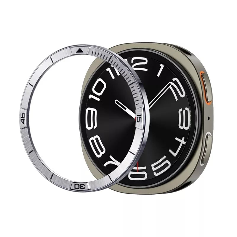 Spigen Bezel Tune Pilot - Apsauginis žiedas/korpusas, skirtas Samsung Galaxy Watch 8 44 mm (Sidabrinis)