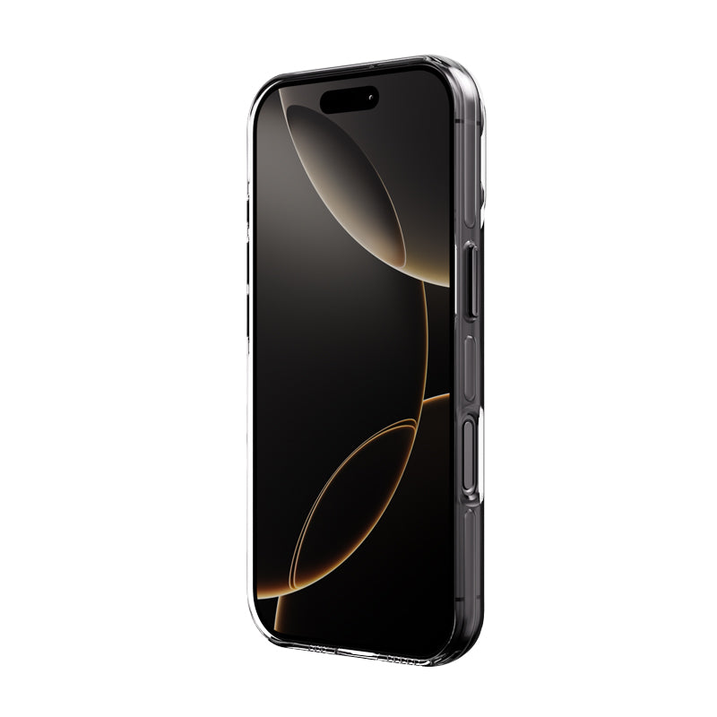 Crong Clear MAG Pro – iPhone 16 Pro Max dėklas su MagSafe (juodas)