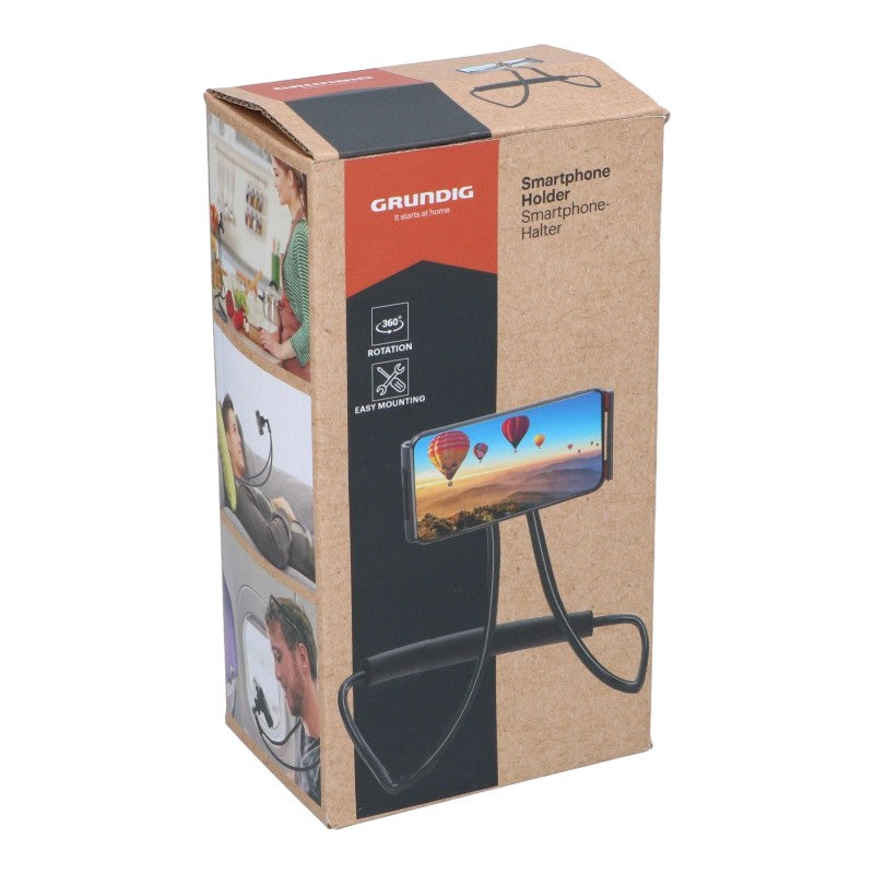 Grundig - Lankstus, reguliuojamas išmaniojo telefono laikiklis (juodas)