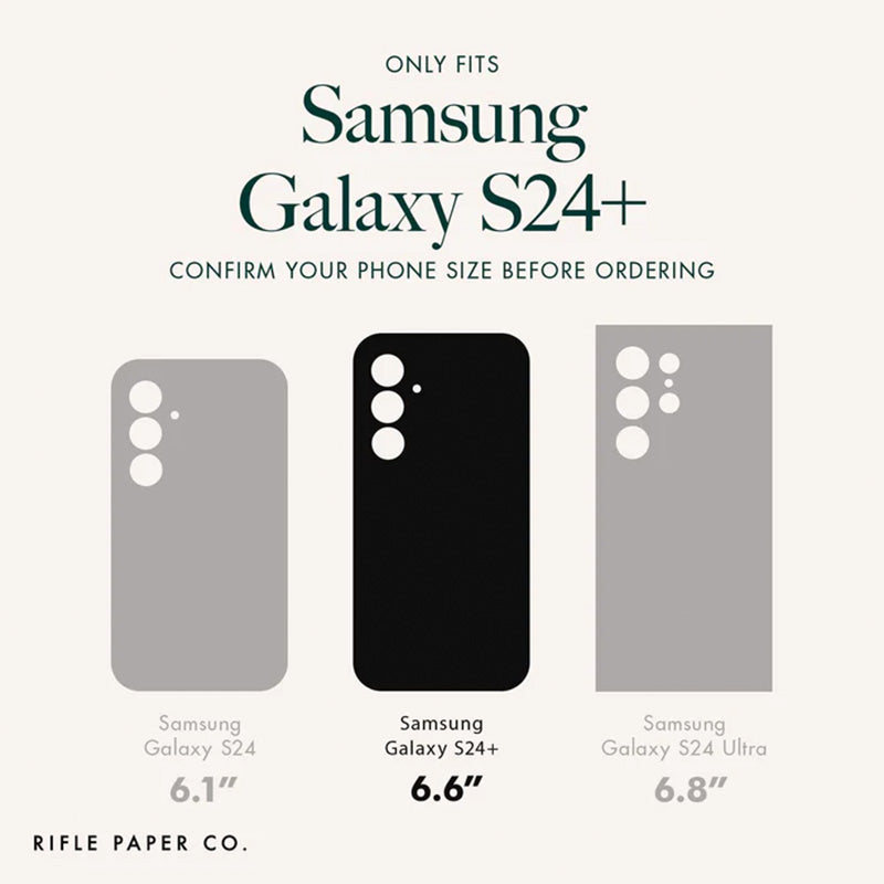 Rifle Paper Clear - Samsung Galaxy S24+ dėklas (Petite Fleurs)