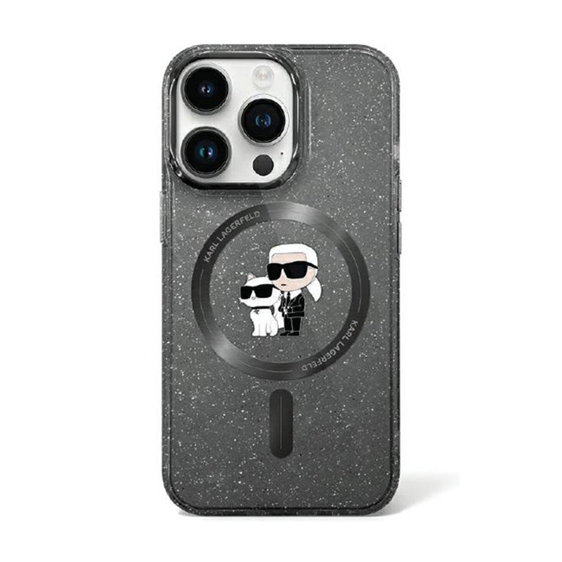 Karl Lagerfeld Karl & Choupette Glitter Magsafe – iPhone 11 dėklas (juodas)