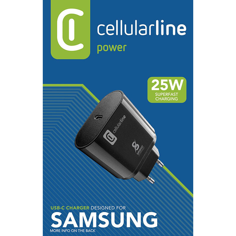 Cellularline - USB-C Super Greitasis Įkroviklis 25W (Skirtas Samsung) (juodas)