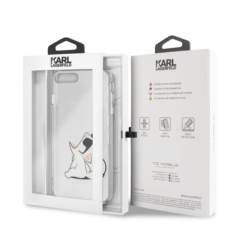 Karl Lagerfeld Choupette Fun – Dėklas skirtas iPhone SE 2020 / 8 / 7 (skaidrus)