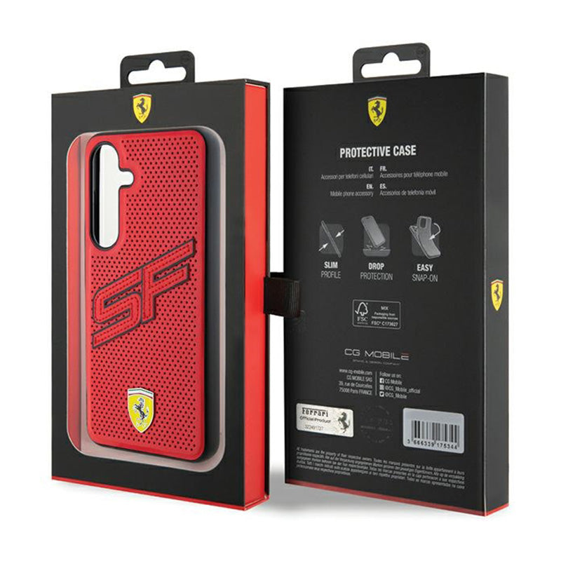 Ferrari Big SF Perforated – Samsung Galaxy S24 dėklas (raudonas)