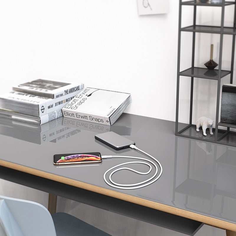 Borofone Silicone - USB į Lightning jungties kabelis 1m (baltas)