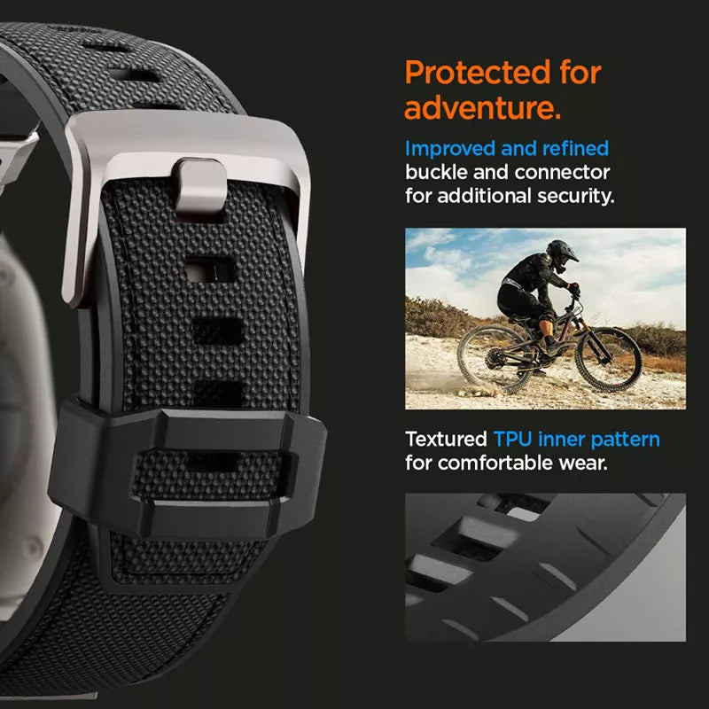 Spigen DuraPro Armor - Apyrankė, skirta Apple Watch 42/44/45/49 mm (juoda)