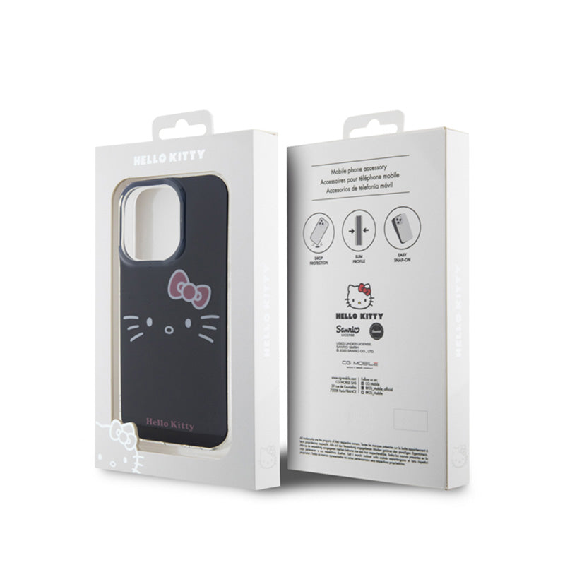 Hello Kitty IML Kitty Face – iPhone 15 Pro dėklas (juodas)
