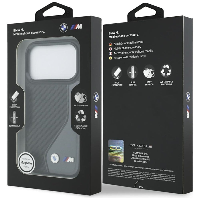BMW M Carbono Logotipas MagSafe dėklas iPhone 17 Pro (antracito)