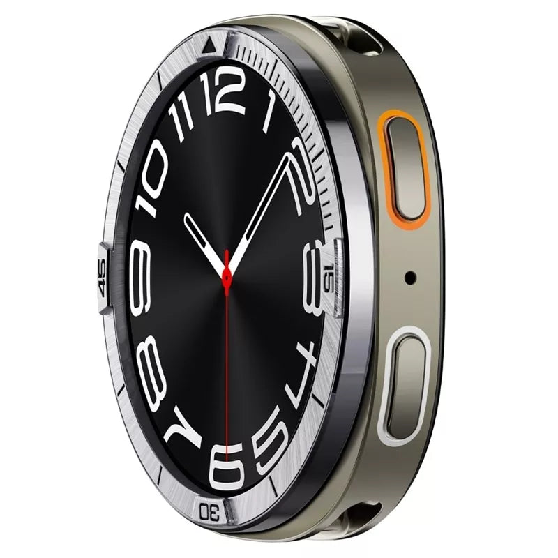 Spigen Bezel Tune Pilot - Apsauginis žiedas/korpusas, skirtas Samsung Galaxy Watch 8 44 mm (Sidabrinis)