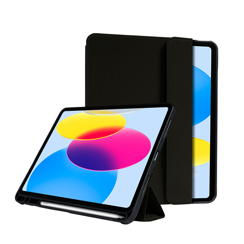 Crong FlexFolio dėklas iPad 11" (2025) / iPad 10.9" (2022) su Apple Pencil (juodas)