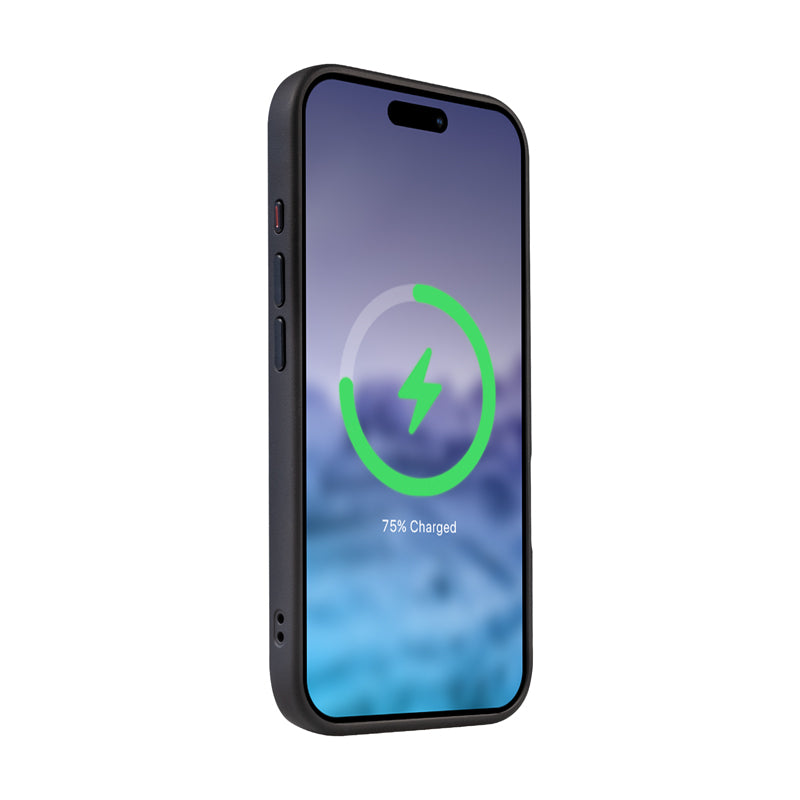 Crong Hybrid Frost MAG dangtis – dėklas su „MagSafe“, skirtas „iPhone 16“ (juodas)