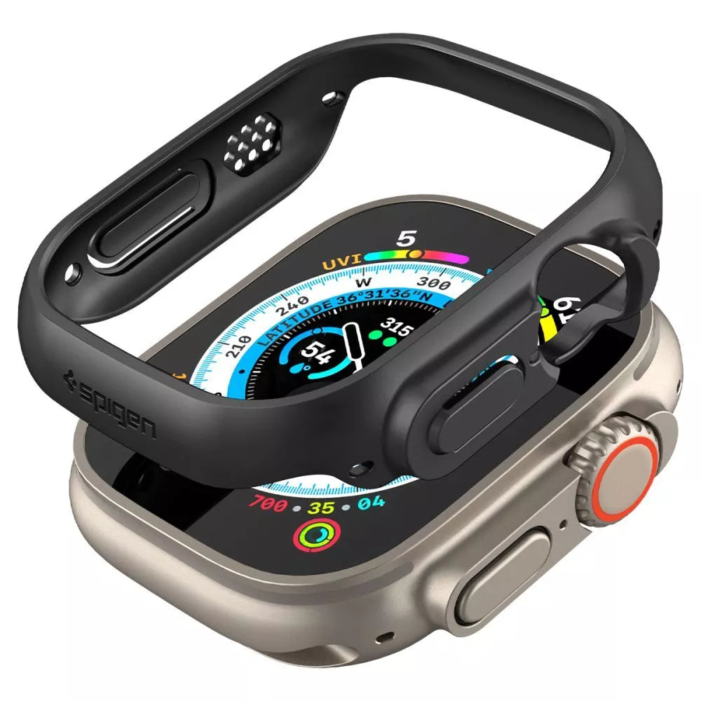 Spigen Thin Fit – dėklas skirtas „Apple Watch Ultra 49 mm“ (juodas)