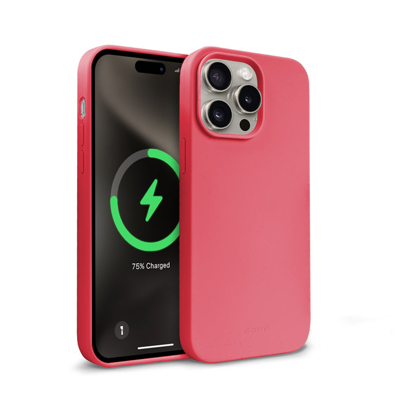 Crong Color Cover Magnetic - iPhone 15 Pro MagSafe dėklas (Rožinė)