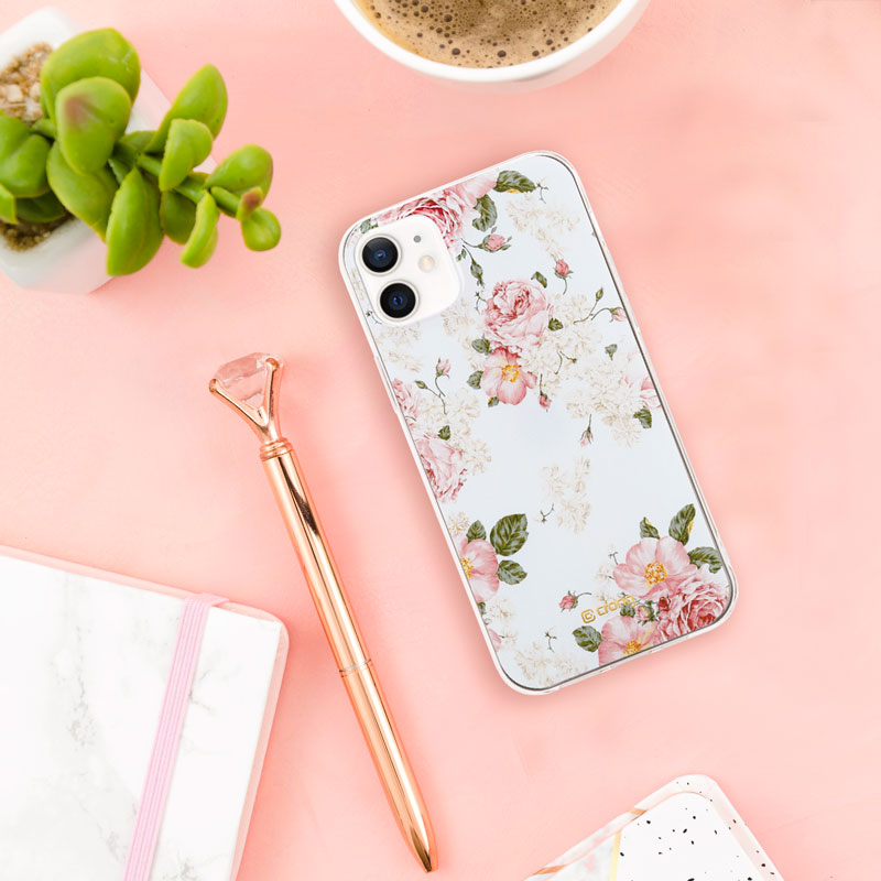 Crong Gėlių dėklas – iPhone 12 Mini dėklas (raštas 02)