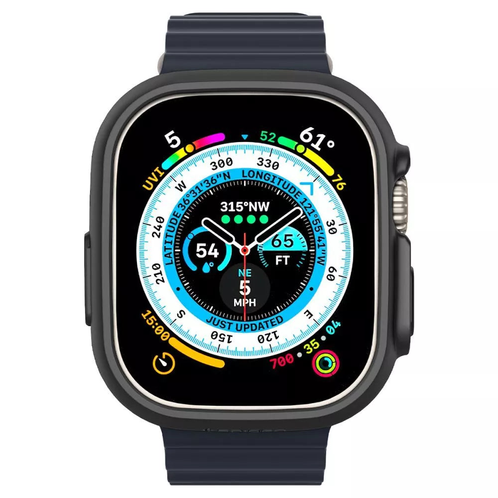 Spigen Thin Fit – dėklas skirtas „Apple Watch Ultra 49 mm“ (juodas)