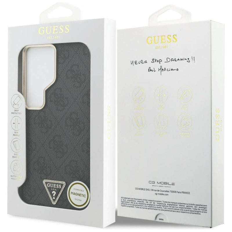 Guess 4G Triangle Logo MagSafe dėklas - Samsung Galaxy S26 Ultra (Juodas)