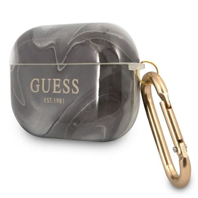 Guess Marble Est. – dėklas Airpods Pro (juodas)