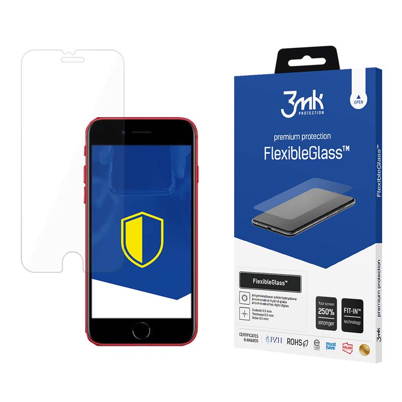 3mk FlexibleGlass – hibridinis stiklas, skirtas iPhone SE 2022/2020