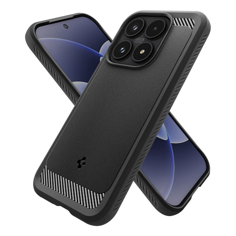 Spigen Rugged Armor - dėklas Xiaomi 17 (Matinis juodas)