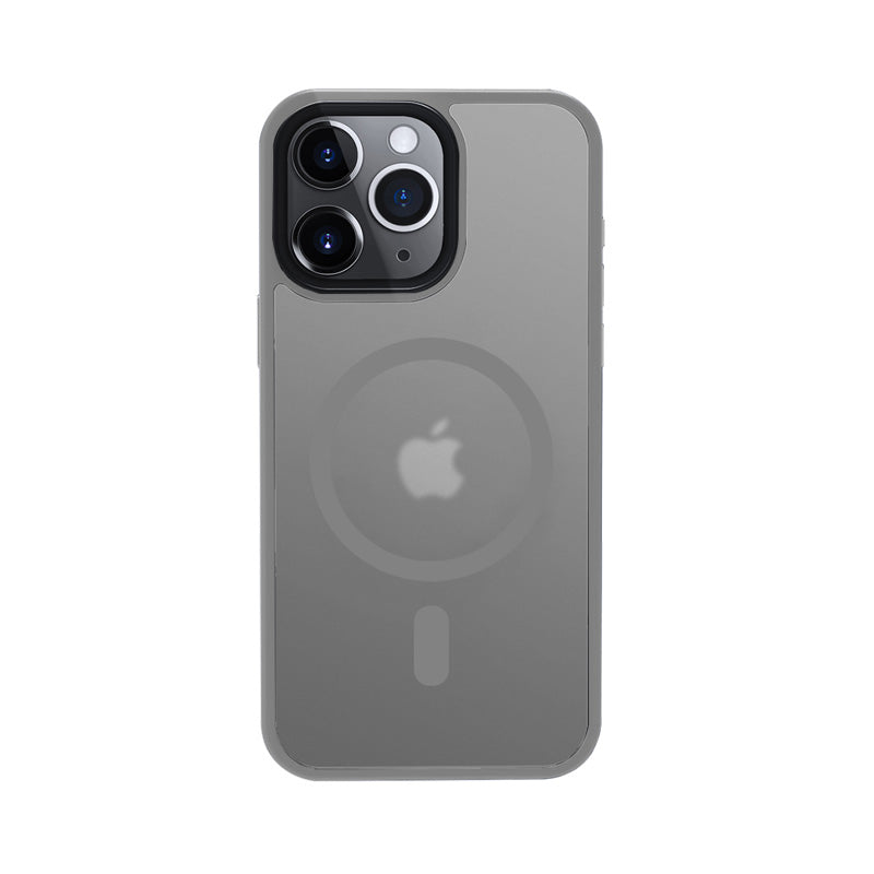 Crong Hybrid Frost MAG dėklas – iPhone 15 Pro MagSafe dėklas (pilkas)