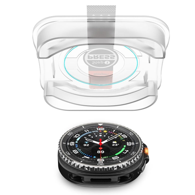 Spigen GLAS.TR EZ FIT 2 vnt. - Grūdintas stiklas, skirtas Samsung Galaxy Watch 8 Classic 46 mm (2 vnt.)