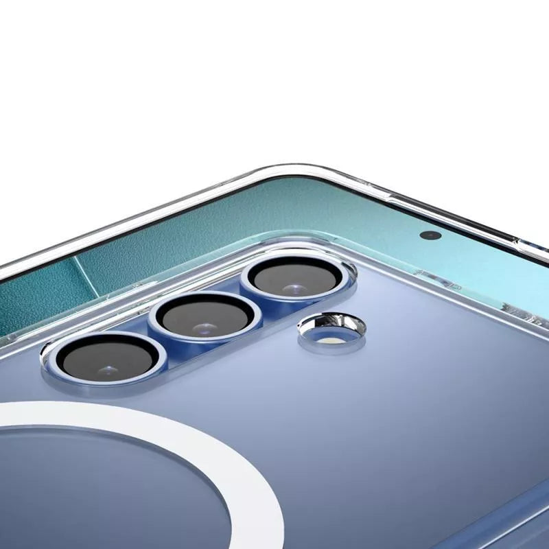 Spigen Ultra Hybrid Mag MagSafe - dėklas, skirtas Samsung Galaxy S25 (skaidrus / baltas)