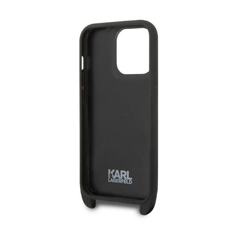 Karl Lagerfeld NFT Monogram Ikonik Patch – dėklas skirtas iPhone 14 Pro (juodas)