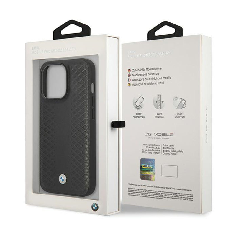 BMW odrė od Diamond Pattern – dklas iPhone 14 Pro (Juoda)