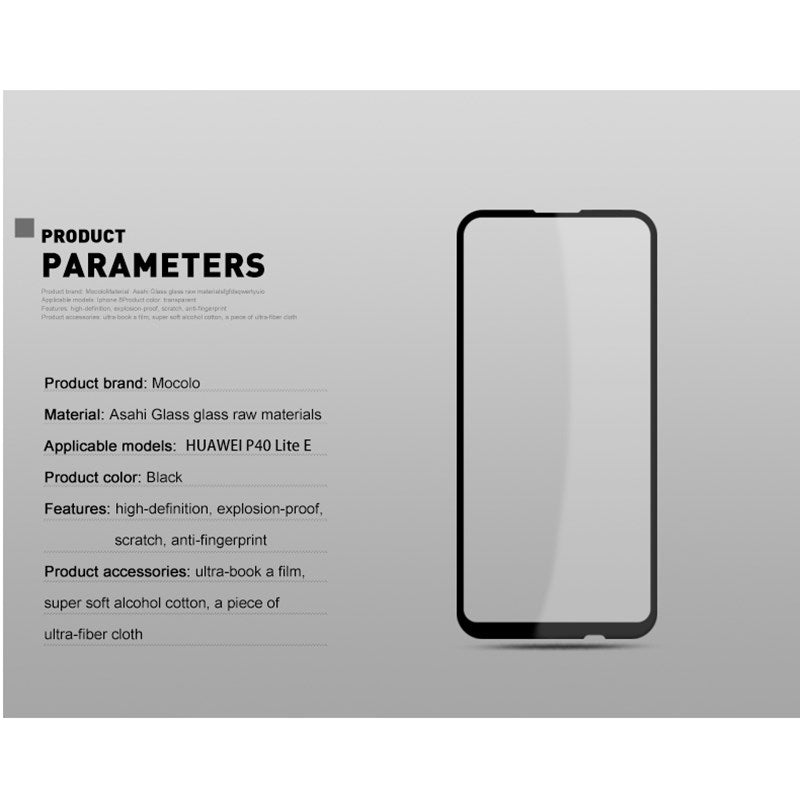 Mocolo 2.5D "Full Glue" apsauginis stiklas, skirtas Huawei P40 Lite E