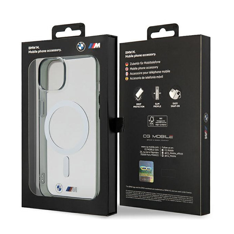 BMW Silver Ring MagSafe – „iPhone 14“ dėklas (skaidrus)