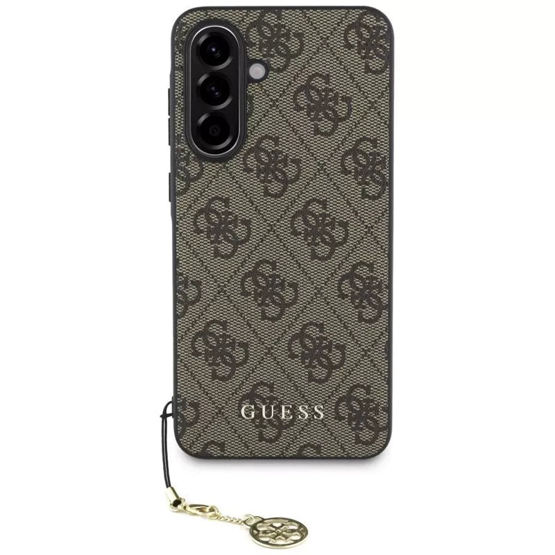 Guess 4G Charms Kolekcija – Dėklas, skirtas Samsung Galaxy A36 5G (rudas)