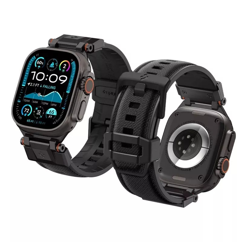 Spigen DuraPro Armor – juosta, skirta „Apple Watch 44/45/46/49 mm“ (juodas leidimas)