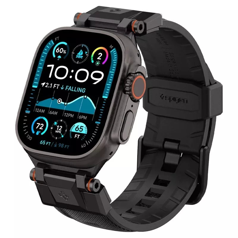Spigen DuraPro Armor – juosta, skirta „Apple Watch 44/45/46/49 mm“ (juodas leidimas)