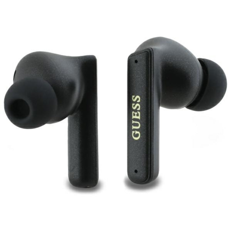 Guess Capsule Printed Logo – „Bluetooth“ TWS ANC ir ENC ausinės su įkrovimo dėklu (juodos)