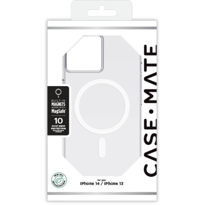 Case-Mate Tough Clear MagSafe – dėklas, skirtas „iPhone 14“ / „iPhone 13“ (skaidrus)
