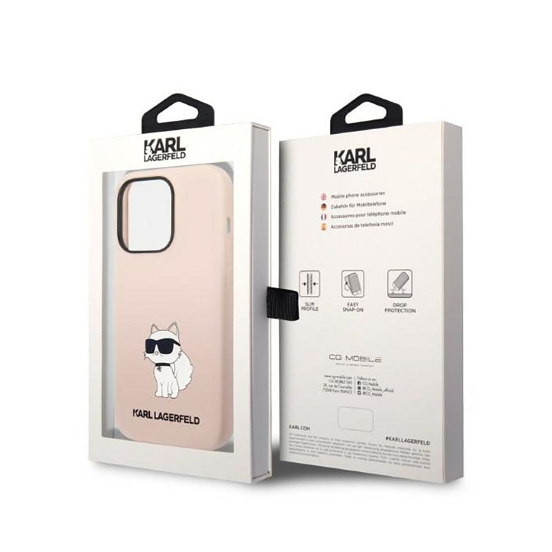 Karl Lagerfeld Silicone NFT Choupette – dėklas, skirtas iPhone 14 Pro (rožinis)