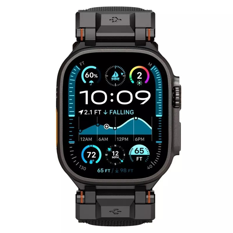 Spigen DuraPro Armor – juosta, skirta „Apple Watch 44/45/46/49 mm“ (juodas leidimas)
