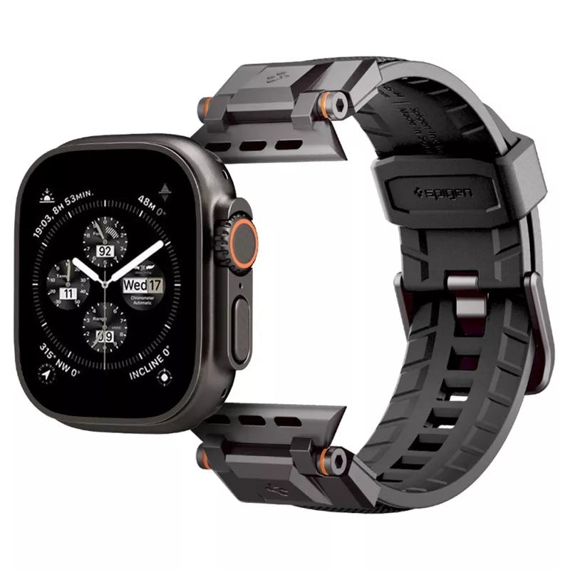 Spigen DuraPro Armor – juosta, skirta „Apple Watch 44/45/46/49 mm“ (juodas leidimas)