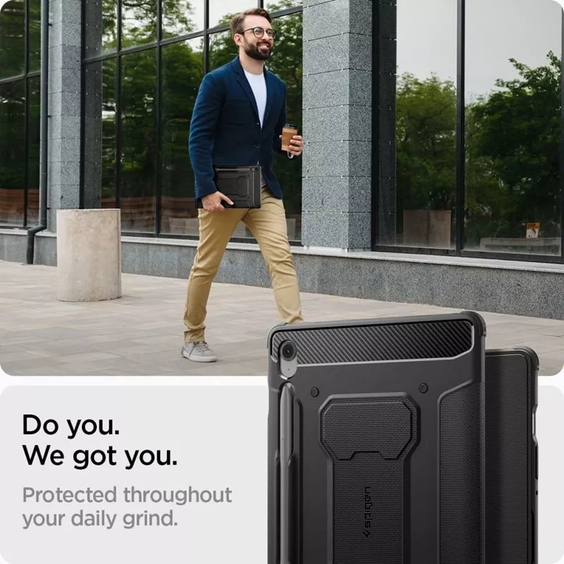 Spigen Rugged Armor Pro – dėklas, skirtas „Samsung Galaxy Tab S10 FE+ 13,1 colio“ (juodas)