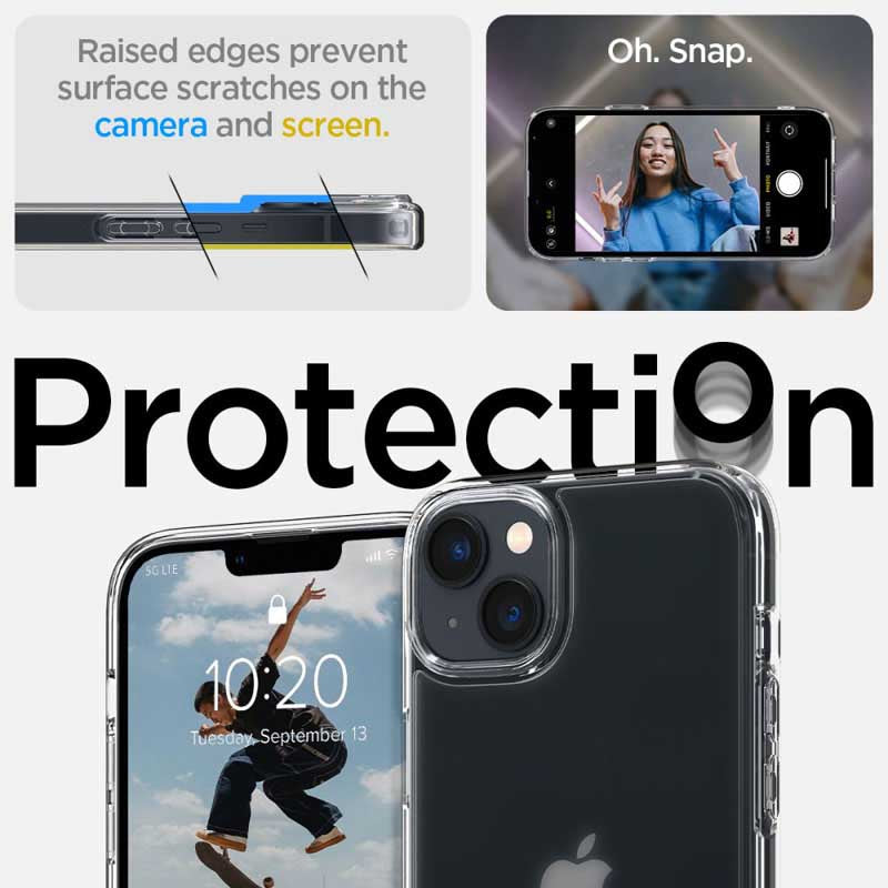 Spigen Ultra Hybrid Matte – Dėklas, skirtas iPhone 15 Plus / iPhone 14 Plus (permatomas matinis)