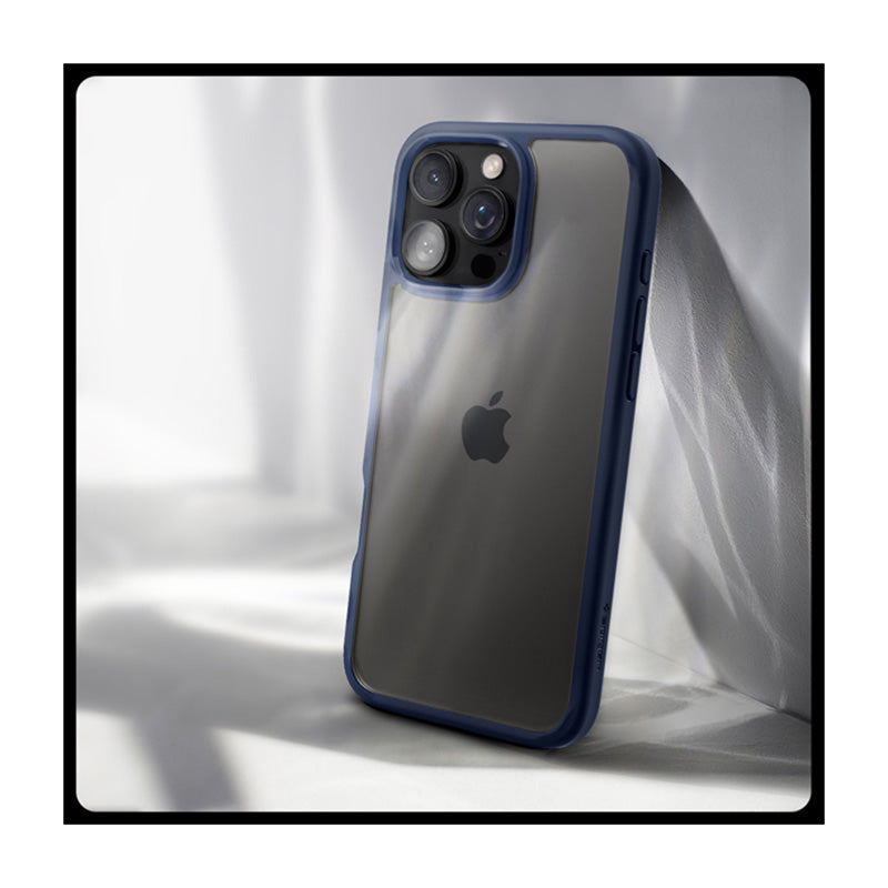 Spigen Ultra Hybrid – dėklas „iPhone 16 Pro Max“ (tamsiai mėlynas)