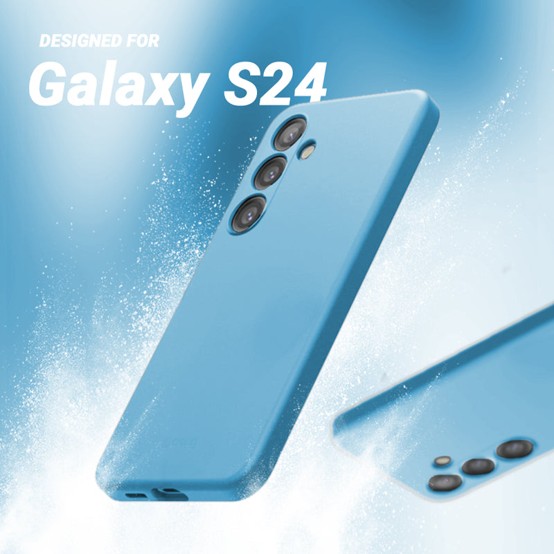 Crong spalvos dėklas - Samsung Galaxy S24 dėklas (mėlynas)